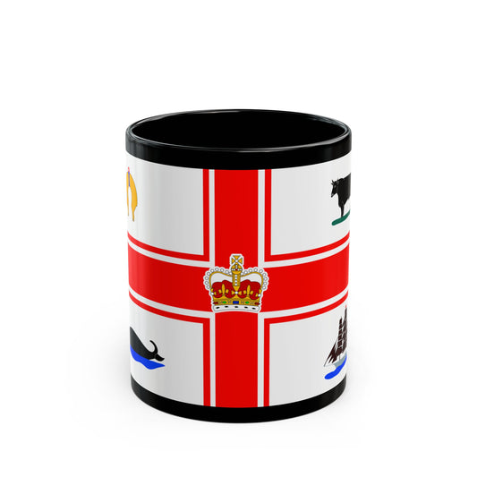 Flag of the City of Melbourne Australia - Black Coffee Mug-11oz-Go Mug Yourself