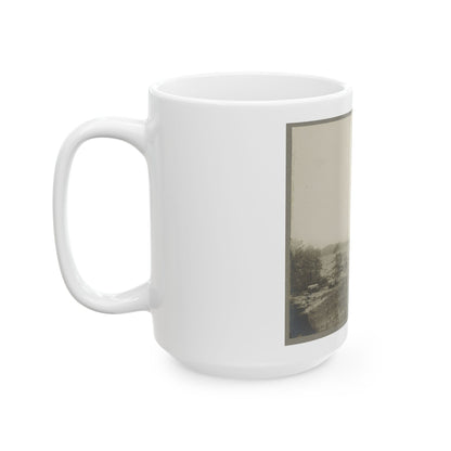 Aerial View Of A Camp In The Distance (U.S. Civil War) White Coffee Mug
