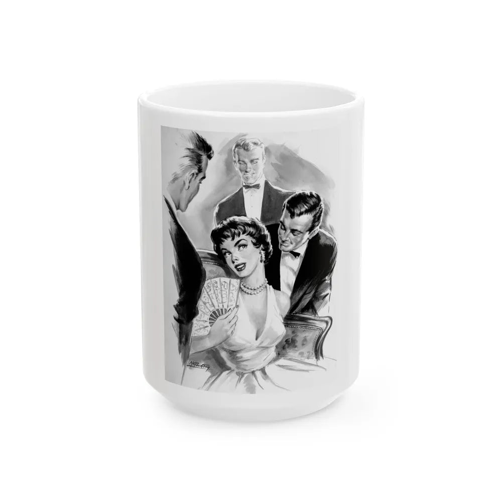 Comedienne, interior magazine illustration - White Coffee Mug-15oz-Go Mug Yourself