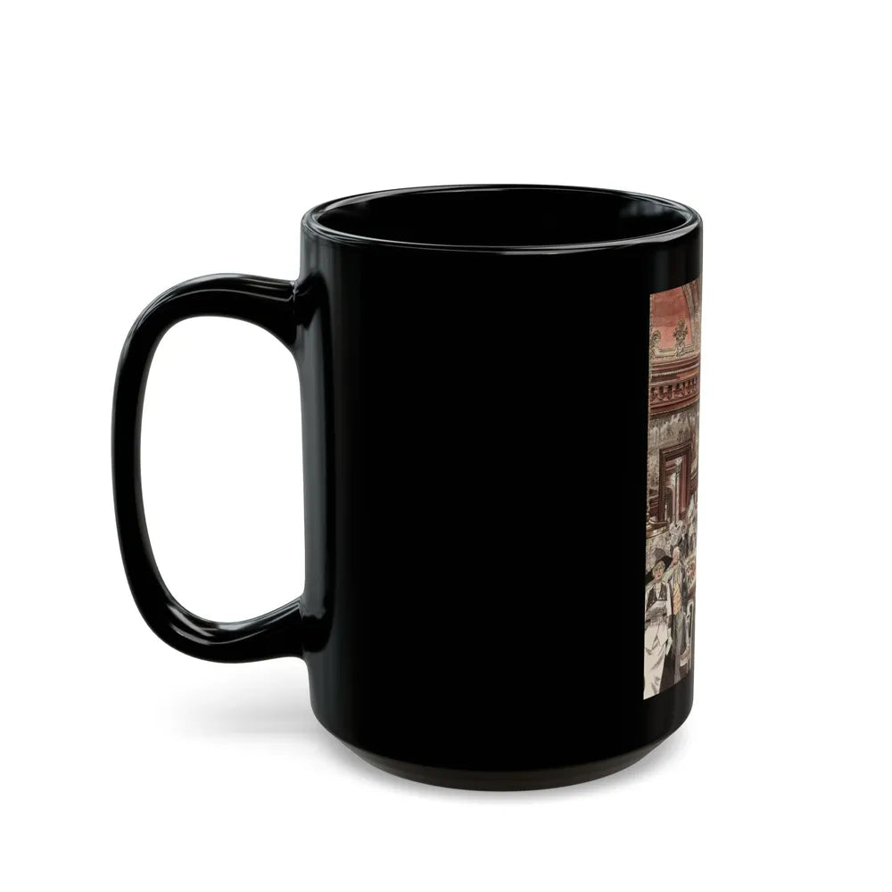 Crowd at Roulette Table - Black Coffee Mug-Go Mug Yourself