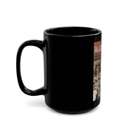 Crowd at Roulette Table - Black Coffee Mug-Go Mug Yourself