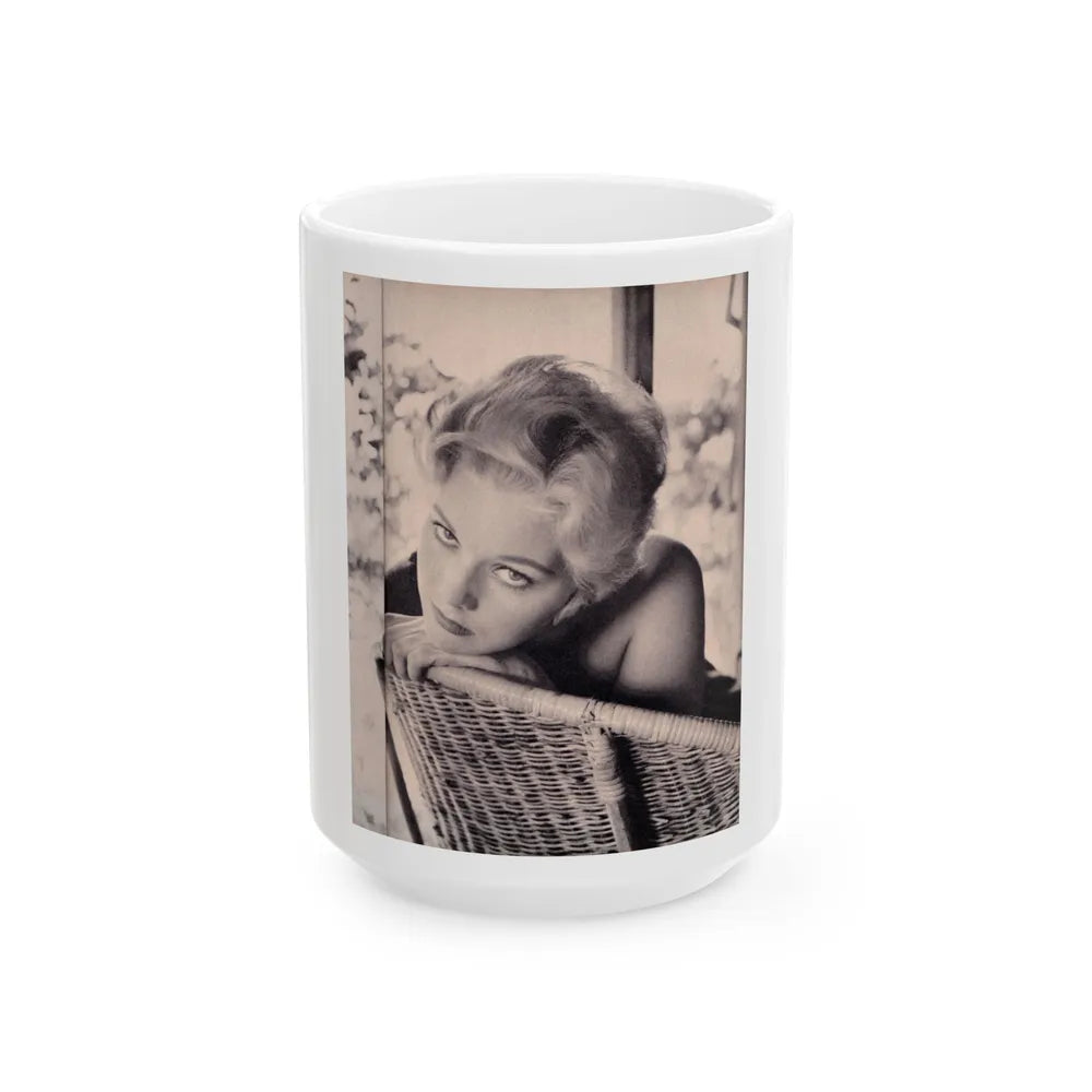 Kim Novak #382 (Vintage Female Icon) White Coffee Mug-15oz-Go Mug Yourself