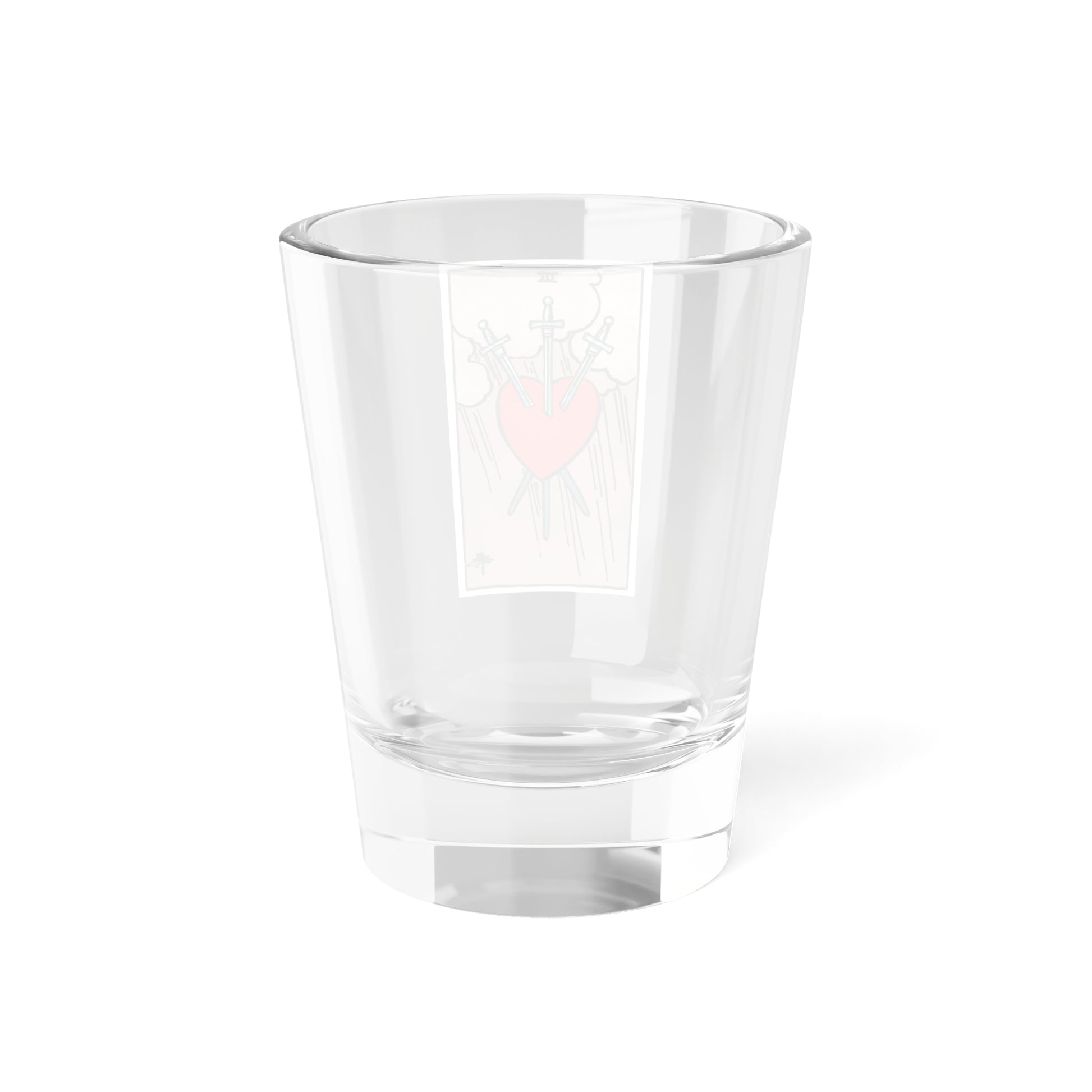 The 3 of Swords (Tarot Card) Shot Glass 1.5oz-Go Mug Yourself