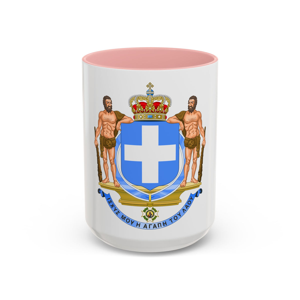 Coat of Arms of Greece (blue cross) - Accent Coffee Mug