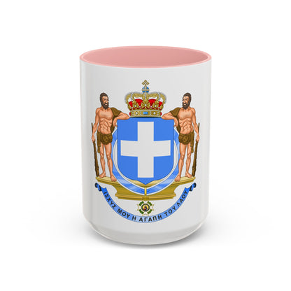 Coat of Arms of Greece (blue cross) - Accent Coffee Mug
