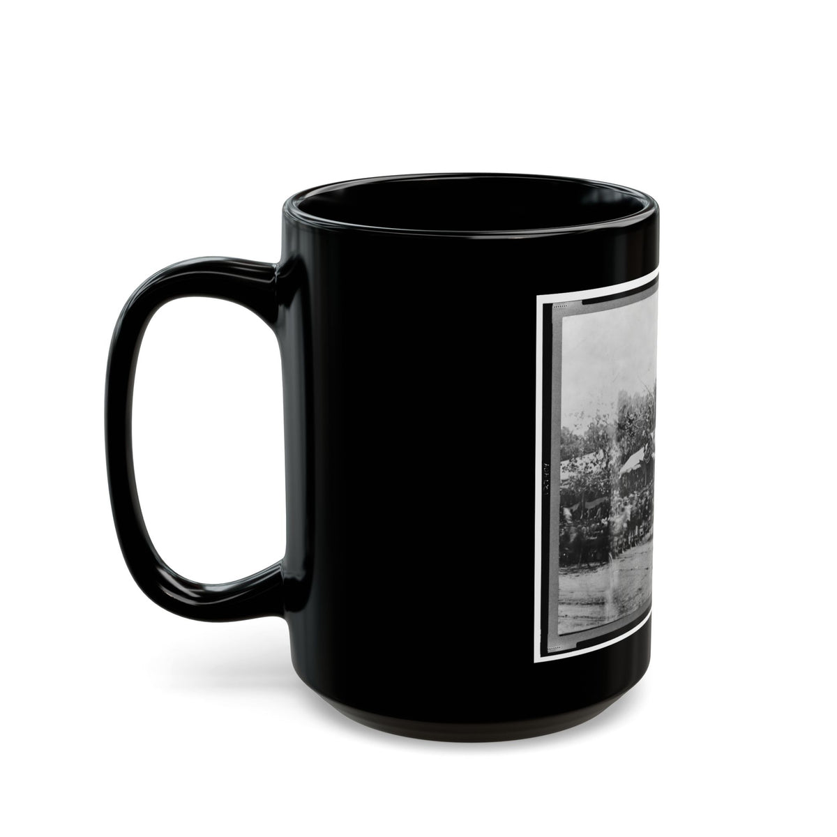 Mounted Cavalry Riding Past Reviewing Stand During The  Grand Review  Of The Union Army, Washington, D.C. (U.S. Civil War) Black Coffee Mug