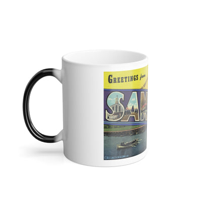 Greetings from Sampson NY (Greeting Postcards) Color Changing Mug 11oz