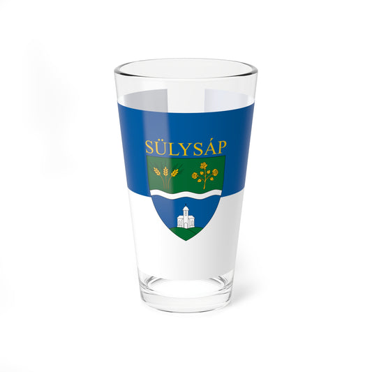 Flag of Sulysap (Hungary) Pint Glass 16oz