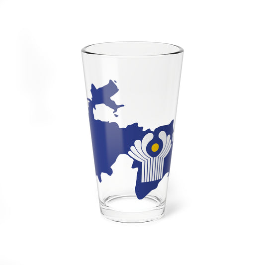Flag-map of Tajikistan CIS (Tajikistan) Pint Glass 16oz