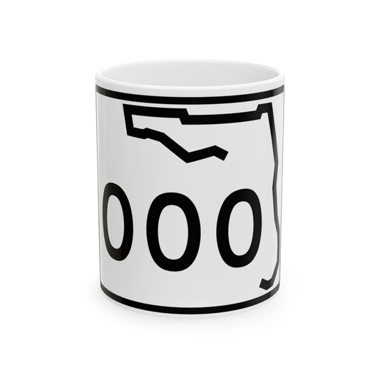 Florida 000 template (Florida) (Road Sign) White Coffee Mug