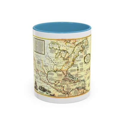 North America - Colonization and Trade (1977) (Map) Accent Coffee Mug