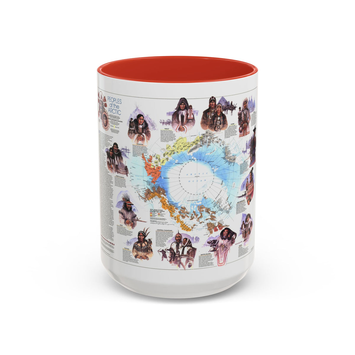 Arctic - Peoples of the (1983) (Map) Accent Coffee Mug