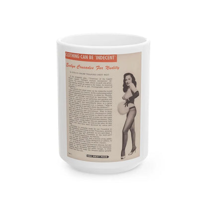 Evelyn West #15 (Vintage Female Icon) White Coffee Mug-15oz-Go Mug Yourself