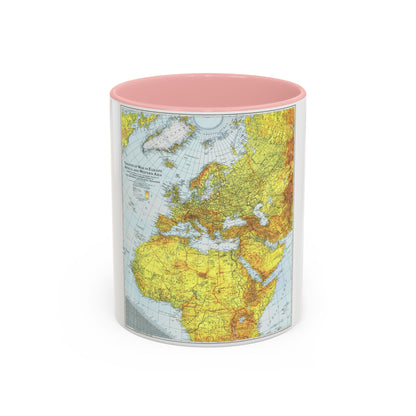 Europe, Africa, and Western Asia - Theater of War (1942) (Map) Accent Coffee Mug