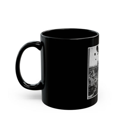 Fort Burnham, Va. (The Former Confederate Fort Harrison). Federal Soldiers In Front Of Bomb-Proof Headquarters (U.S. Civil War) Black Coffee Mug