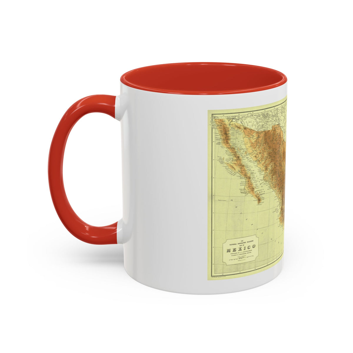Central America & Mexico (1911) (Map) Accent Coffee Mug