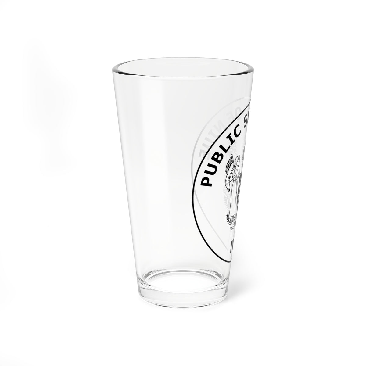 Public Seal of Niue stamp (New Zealand) (Coat of Arms) Pint Glass 16oz