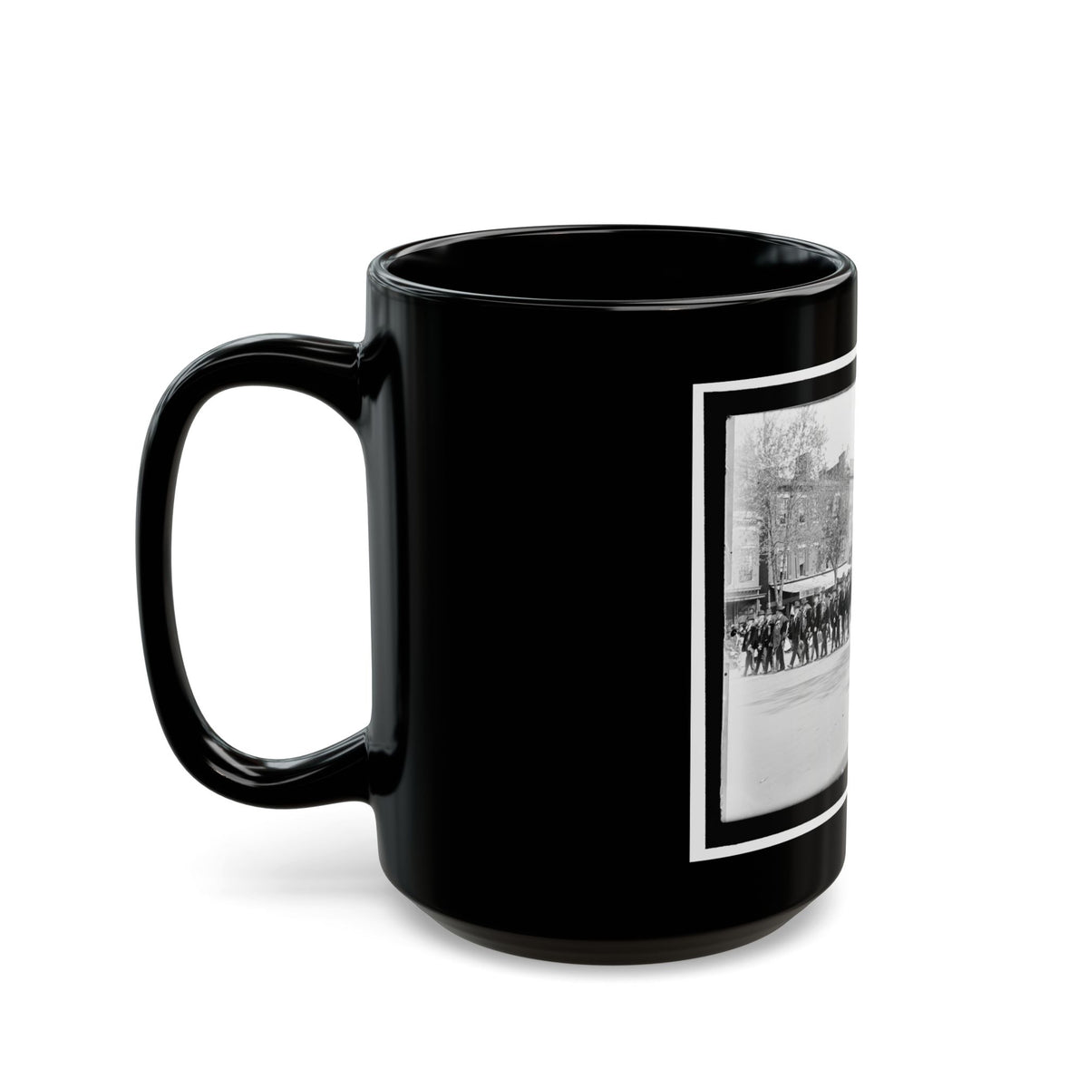 A Large Post In The Great Parade (U.S. Civil War) Black Coffee Mug