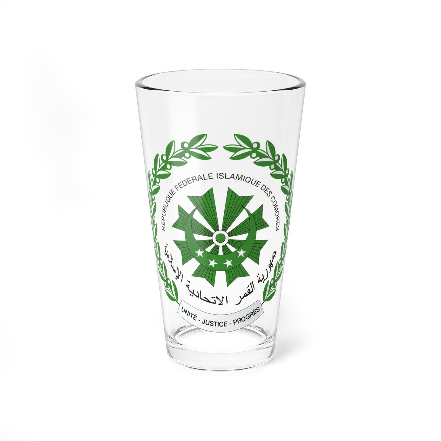 Seal of the Comoros 1978-2016 (Comoros) (Coat of Arms) Pint Glass 16oz