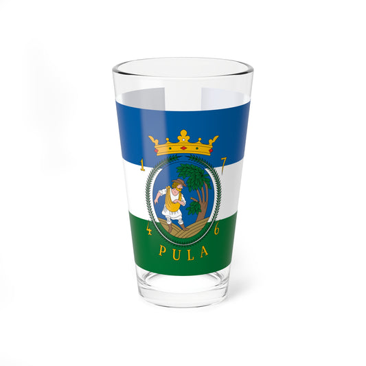 Flag of Pula Hungary (Hungary) Pint Glass 16oz