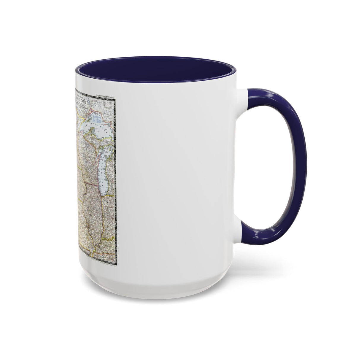 USA - North Central (1948) (Map) Accent Coffee Mug