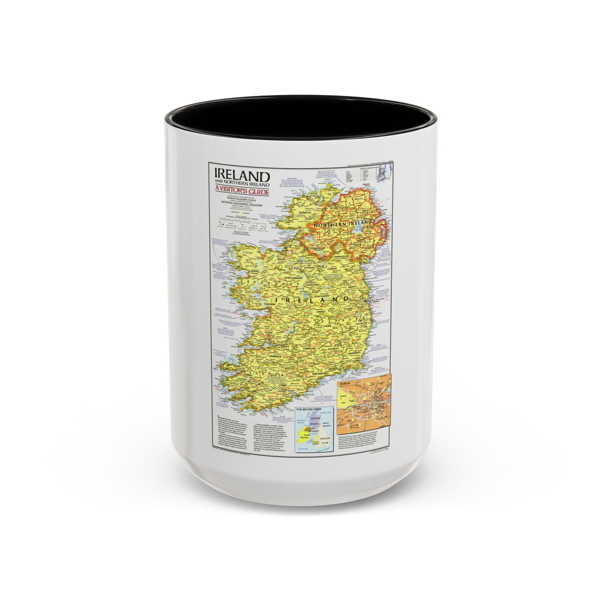 Ireland - A Visitor's Guide (1981) (Map) Accent Coffee Mug
