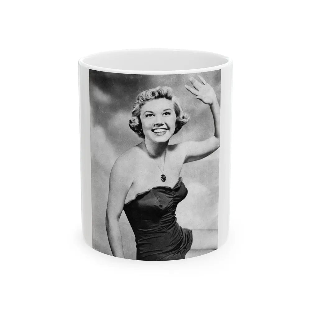 Doris Day #84 (Vintage Female Icon) White Coffee Mug-11oz-Go Mug Yourself