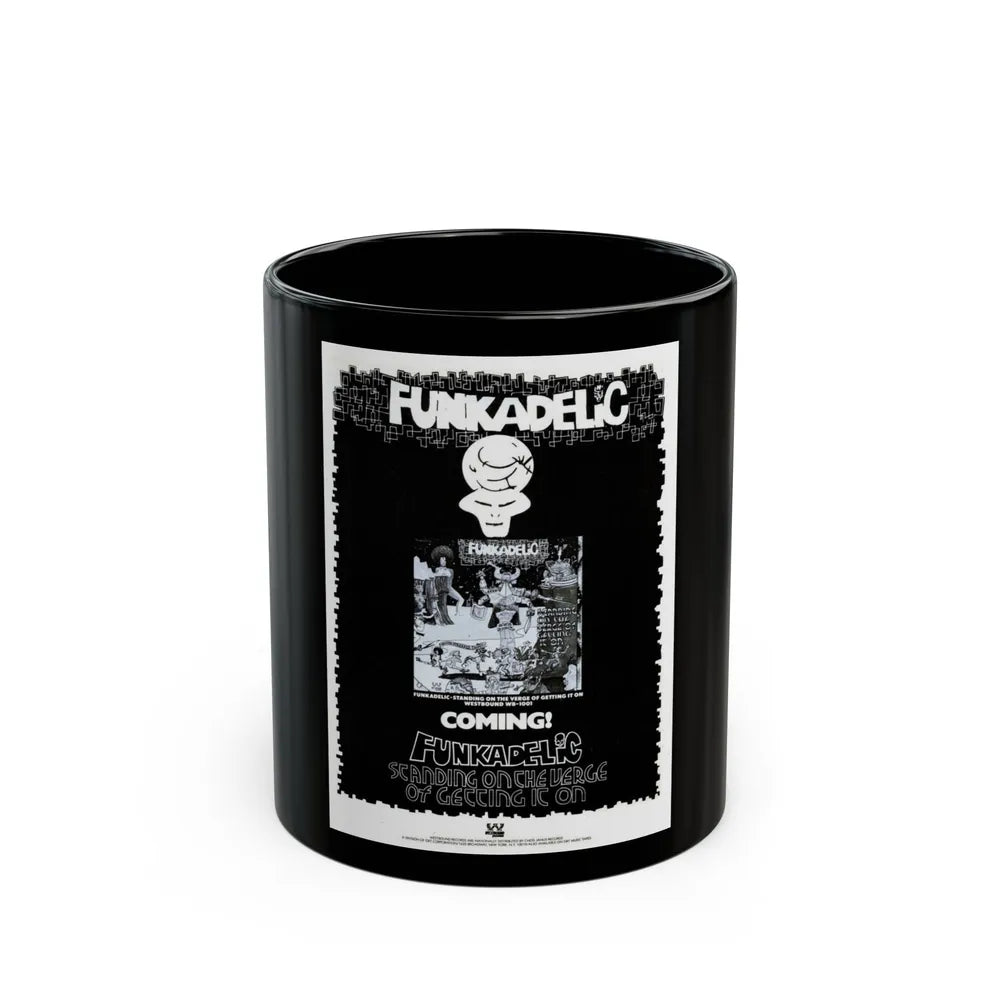 Funkadelic 1974 (Music Poster) Black Coffee Mug-11oz-Go Mug Yourself