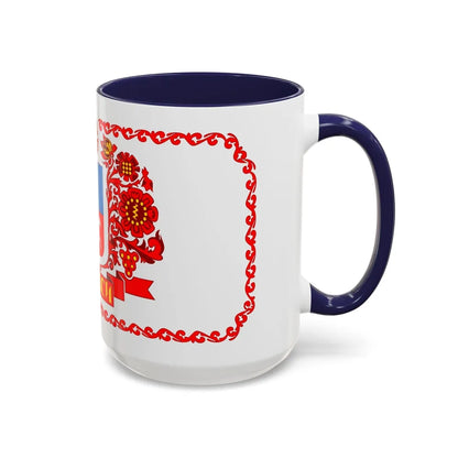 Flag of Cherkasy Ukraine - Accent Coffee Mug-Go Mug Yourself