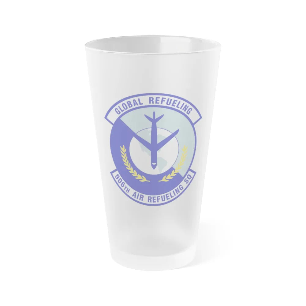 906th Air Refueling Squadron (U.S. Air Force) Frosted Pint Glass 16oz-Go Mug Yourself