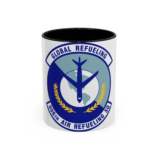 906th Air Refueling Squadron (U.S. Air Force) Accent Coffee Mug 11oz Black - Go Mug Yourself