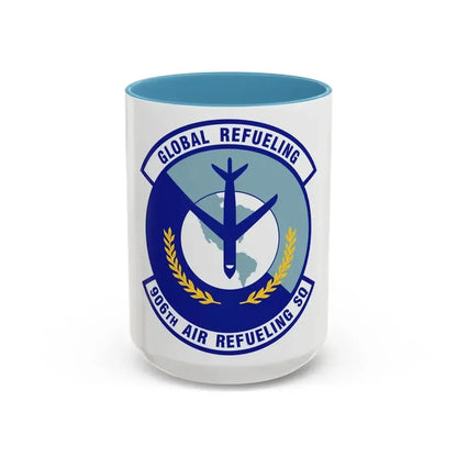 906th Air Refueling Squadron (U.S. Air Force) Accent Coffee Mug 15oz Light Blue - Go Mug Yourself