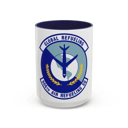 906th Air Refueling Squadron (U.S. Air Force) Accent Coffee Mug 15oz Navy - Go Mug Yourself