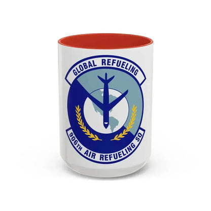 906th Air Refueling Squadron (U.S. Air Force) Accent Coffee Mug 15oz Red - Go Mug Yourself