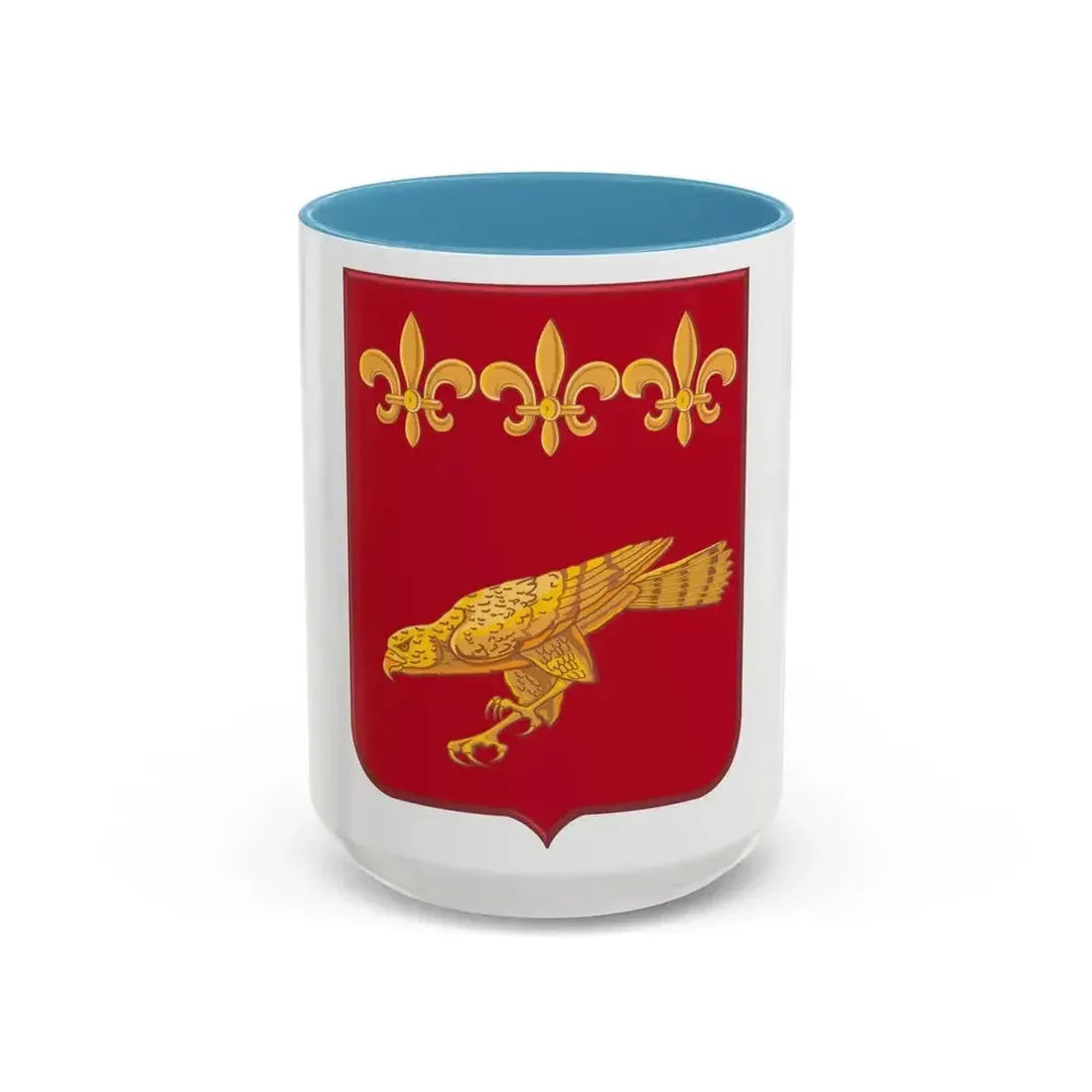 907 Airborne Field Artillery Battalion 2 (U.S. Army) Accent Coffee Mug 15oz Light Blue - Go Mug Yourself