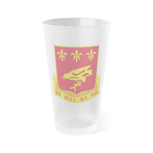 907 Airborne Field Artillery Battalion (U.S. Army) Frosted Pint Glass 16oz-Go Mug Yourself