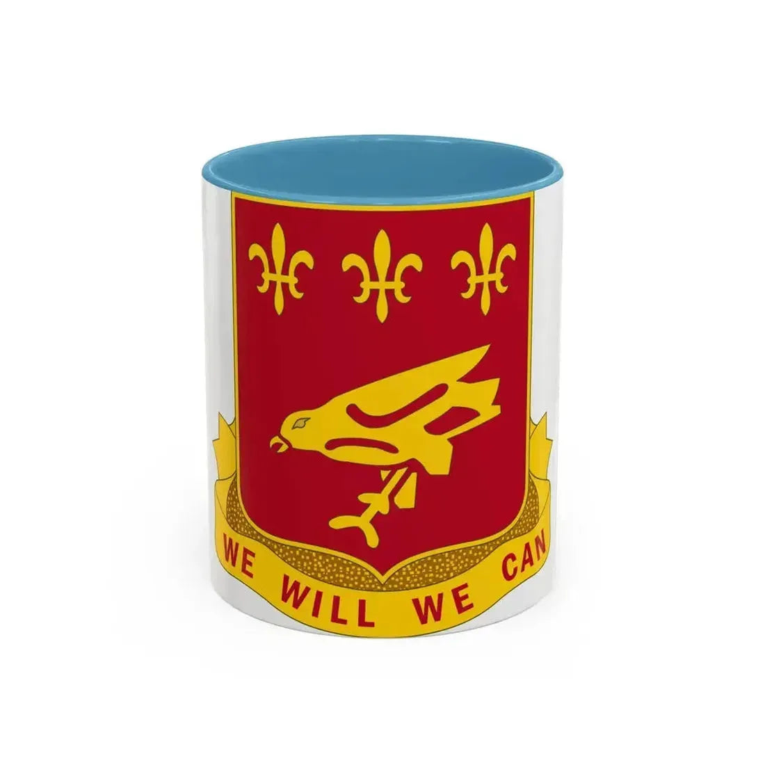 907 Airborne Field Artillery Battalion (U.S. Army) Accent Coffee Mug 11oz Light Blue - Go Mug Yourself