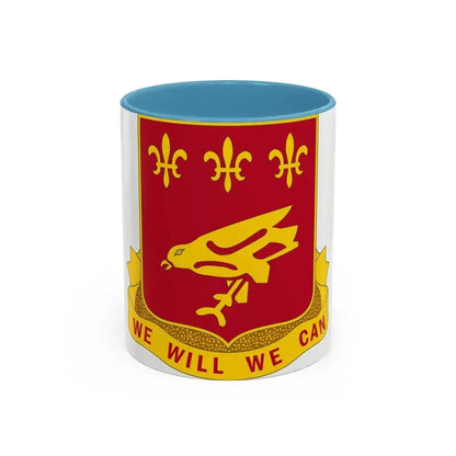 907 Airborne Field Artillery Battalion (U.S. Army) Accent Coffee Mug 11oz Light Blue - Go Mug Yourself