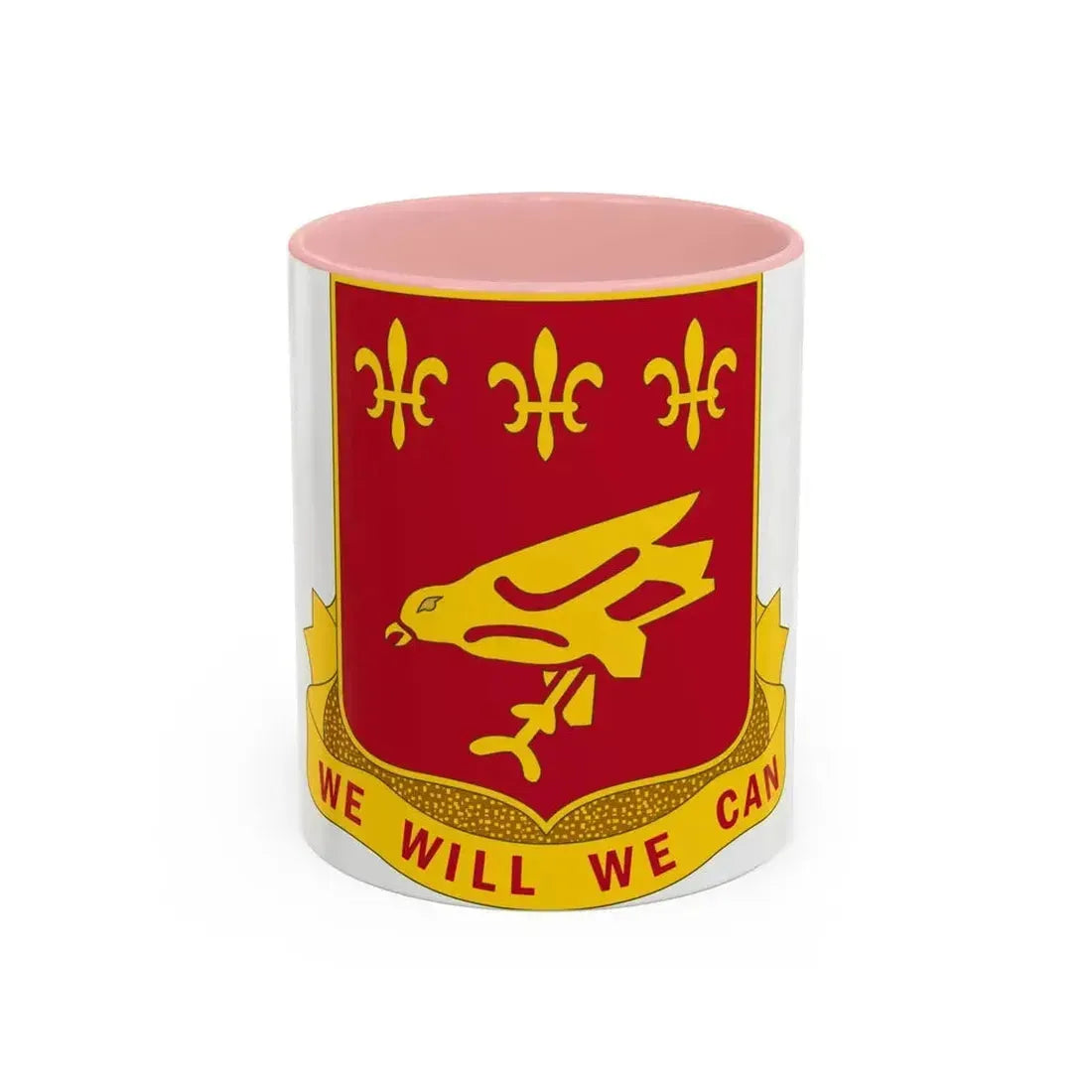 907 Airborne Field Artillery Battalion (U.S. Army) Accent Coffee Mug 11oz Pink - Go Mug Yourself