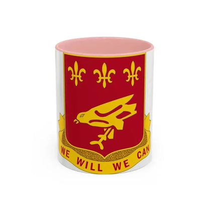 907 Airborne Field Artillery Battalion (U.S. Army) Accent Coffee Mug 11oz Pink - Go Mug Yourself