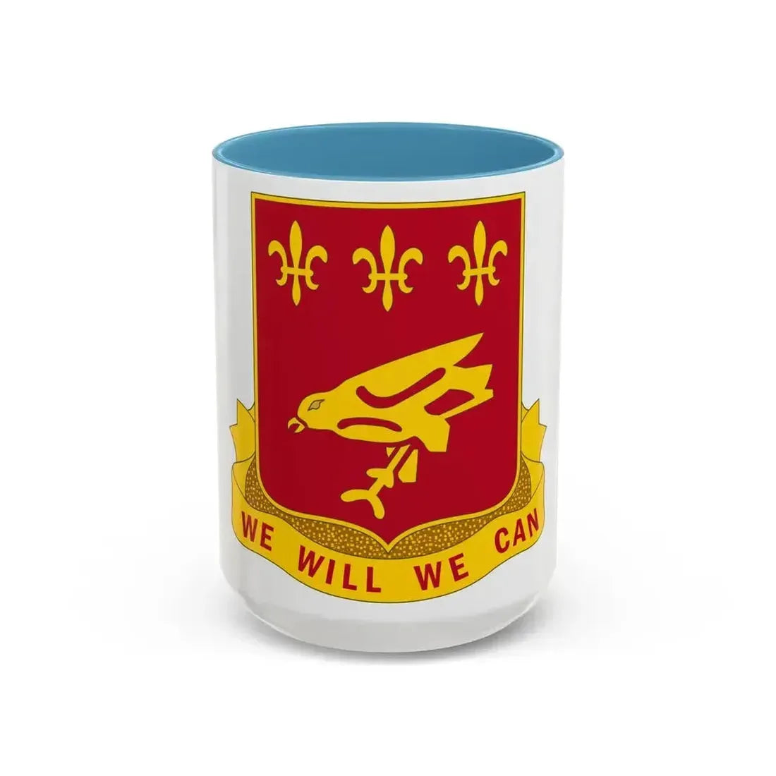 907 Airborne Field Artillery Battalion (U.S. Army) Accent Coffee Mug 15oz Light Blue - Go Mug Yourself
