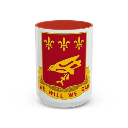 907 Airborne Field Artillery Battalion (U.S. Army) Accent Coffee Mug 15oz Red - Go Mug Yourself