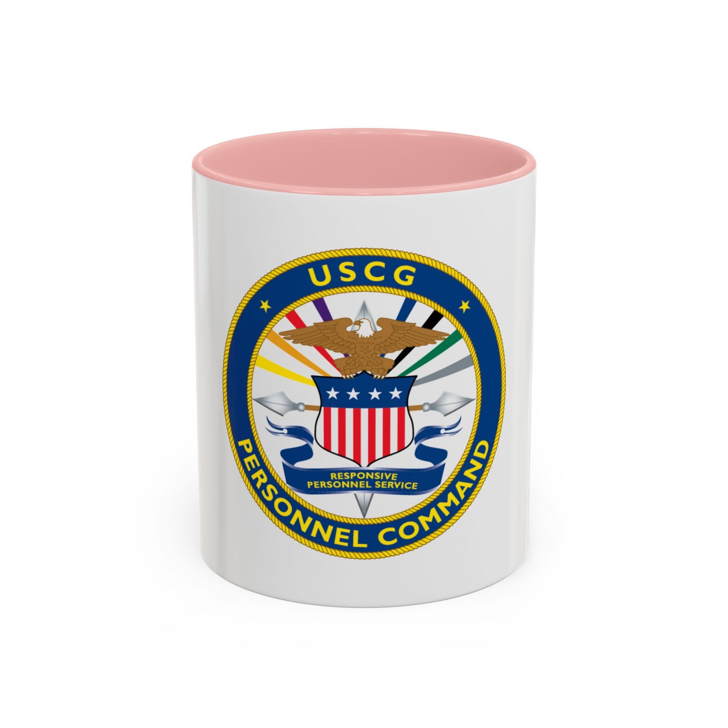 USCG Personnel Command (U.S. Coast Guard) Accent Coffee Mug