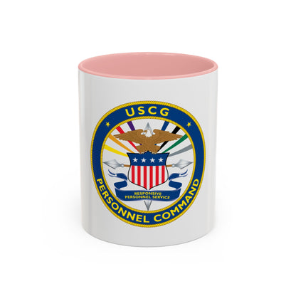 USCG Personnel Command (U.S. Coast Guard) Accent Coffee Mug