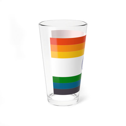 Unofficial Pride flag India (India) Pint Glass 16oz