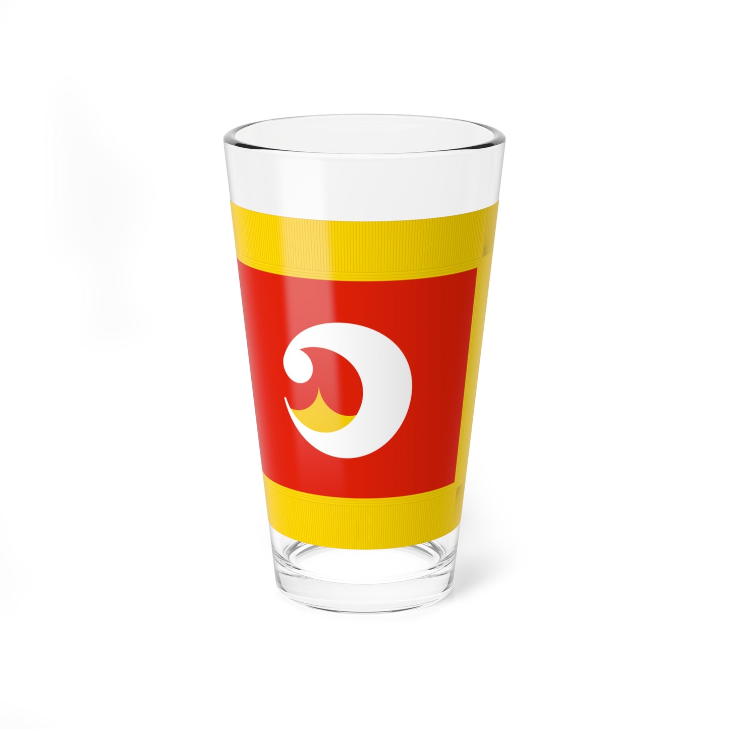 Flag of Rishiri Hokkaido fringed (Japan) Pint Glass 16oz