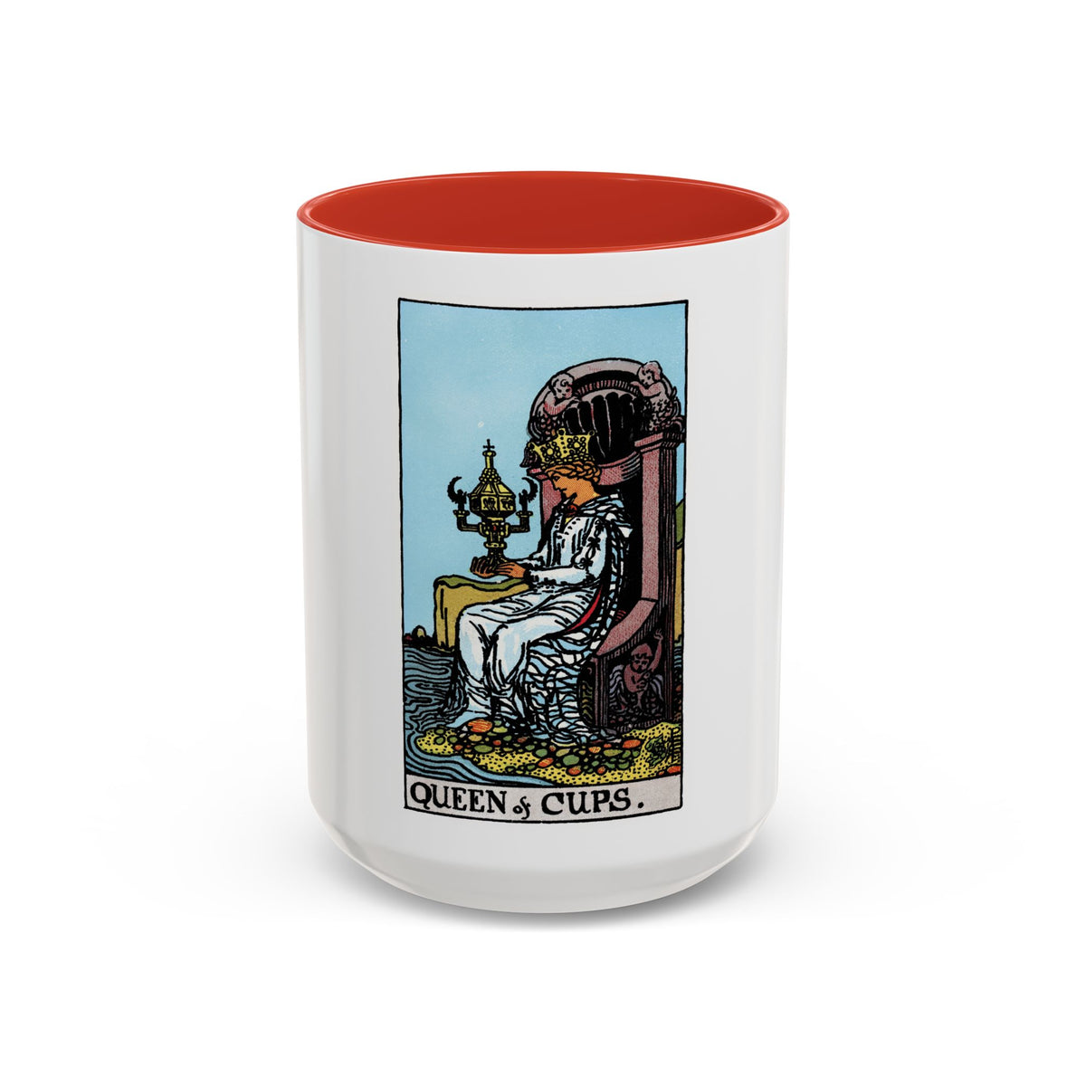 The Queen of Cups (Tarot Card) Accent Coffee Mug