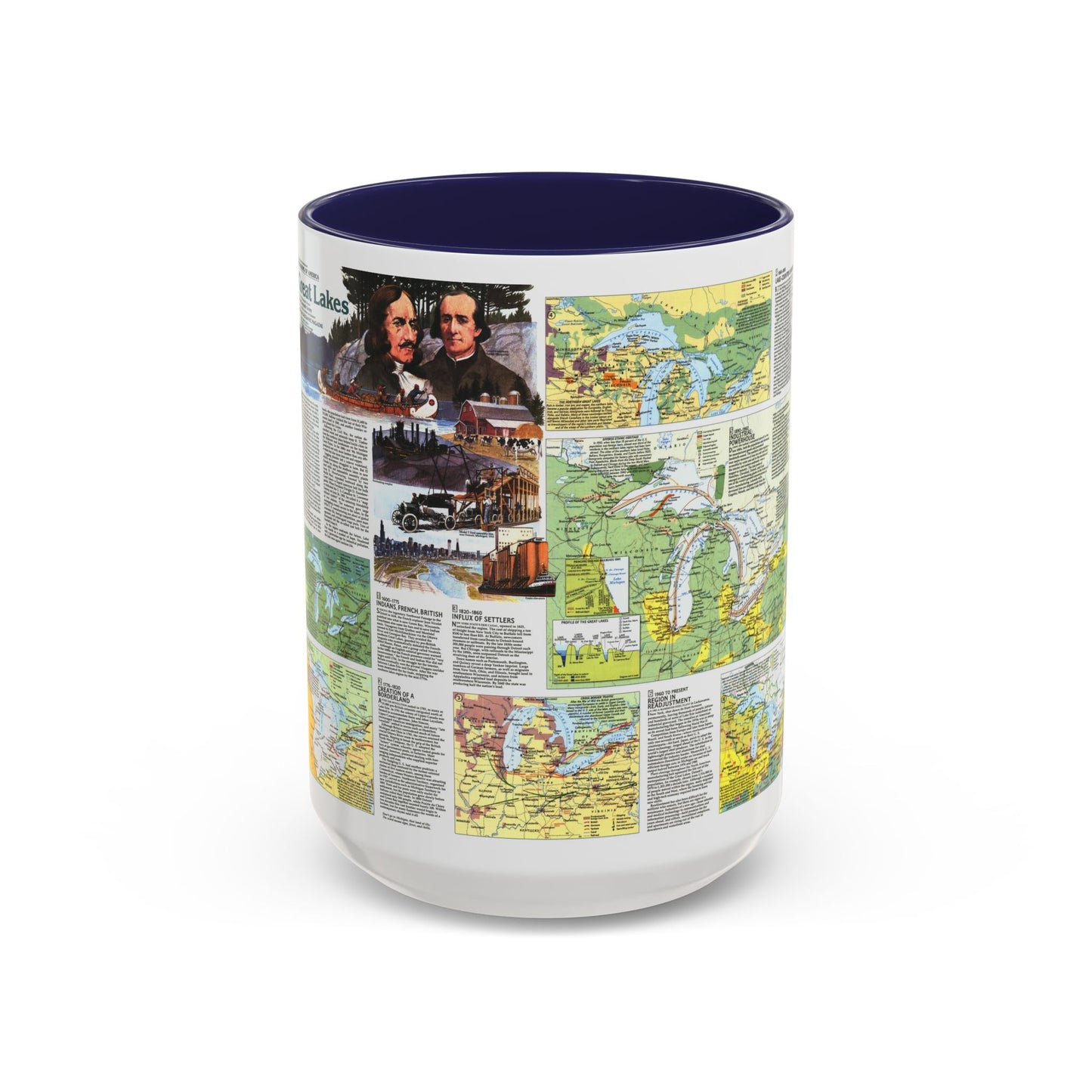 Canada - The Great Lakes 2 (1987) (Map) Accent Coffee Mug