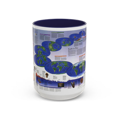 World Map - Physical Earth 2 (1998) (Map) Accent Coffee Mug