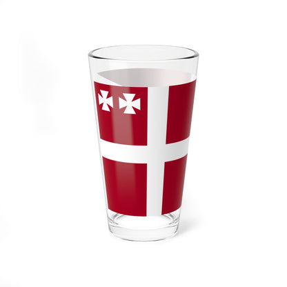 Naval Rank Flag of Denmark - Counter admiral 1880 (Denmark) Pint Glass 16oz